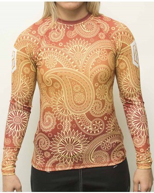 RASHGUARD FEMININO PAISLEY GOLD - OFERTAÇO