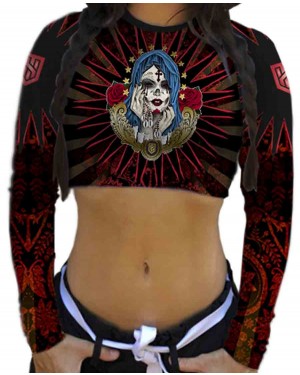 CROPPED SANTA MUERTE FEMININO - OFERTAÇO