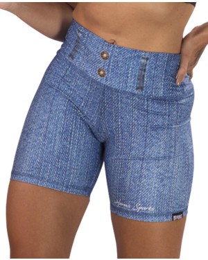 SHORT FITNESS JEANS FEMININO - OFERTAÇO