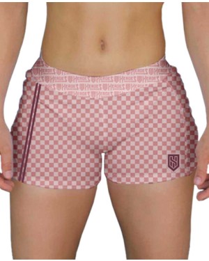 SHORT CROSS CHESS PINK FEMININO - OFERTAÇO