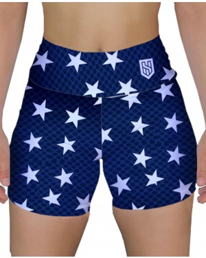 SHORT FITNESS STARS BLUE FEMININO - OFERTAÇO